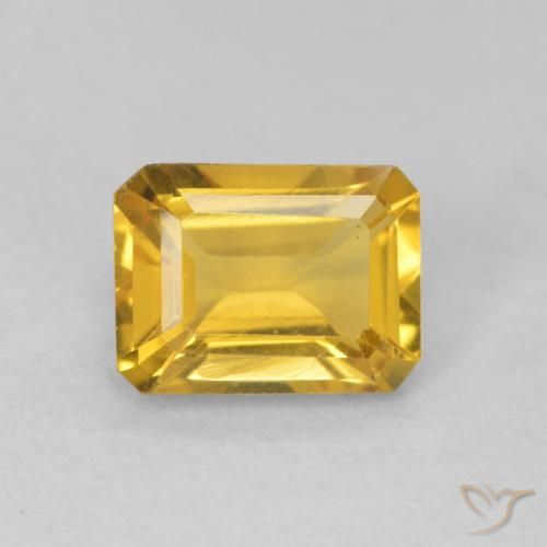 1.29ct Natürlicher Golden Citrin, Smaragdschliff, VVS-VS