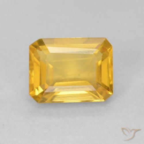 1.64ct Natürlicher Helles Gold Citrin, Smaragdschliff, VVS-VS