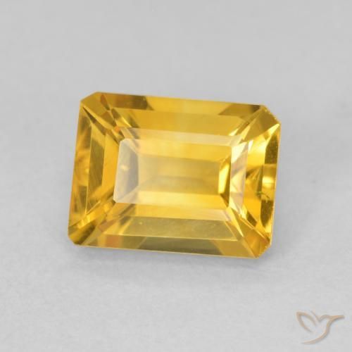 9,17 ctw natürlicher Tiefes Goldorange Citrin, Oktagonschliff, VVS-VS