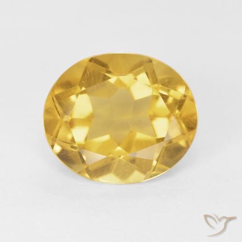 4.37ct Natürlicher gold-orange Citrin, Oval, VVS-VS