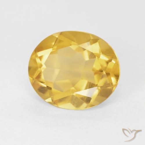 9,17 ctw natürlicher gold-orange Citrin, Oval, VVS-VS