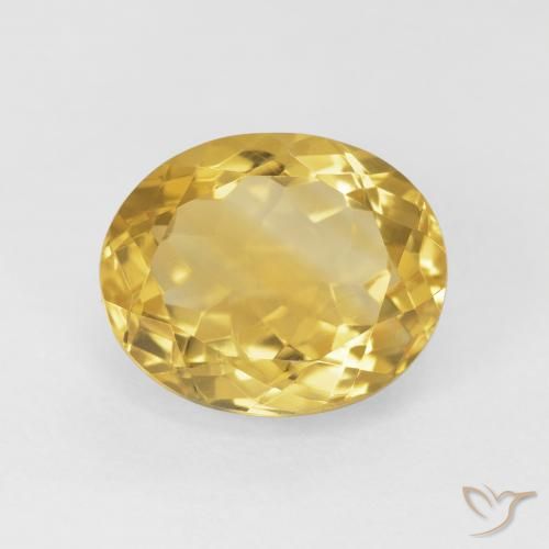 4.77ct Natürlicher Mittelgold Citrin, Oval, VVS-VS