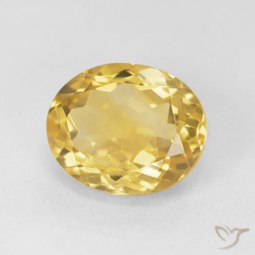 9,17 ctw natürlicher Mittelgold Citrin, Oval, VVS-VS