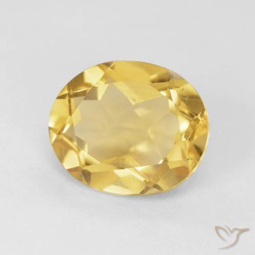 9,17 ctw natürlicher gold-orange Citrin, Oval, VVS-VS