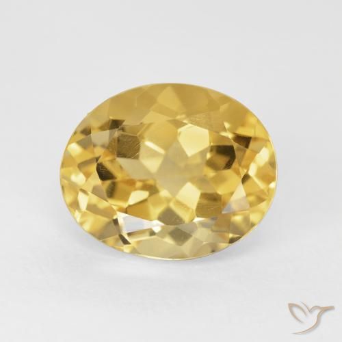 4.86ct Natürlicher Mittelgold Citrin, Oval, VVS-VS