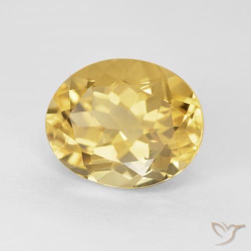 9,17 ctw natürlicher Mittelgold Citrin, Oval, VVS-VS