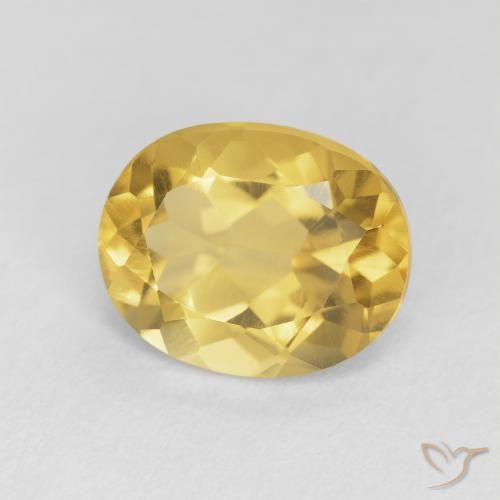 9,17 ctw natürlicher Mittelgold Citrin, Oval, VVS-VS