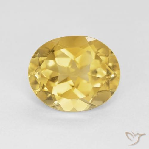 4.08ct Natürlicher Mittelgold Citrin, Oval, VVS-VS