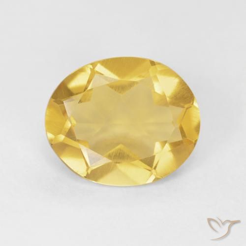 3.92ct Natürlicher gold-orange Citrin, Oval, VVS-VS