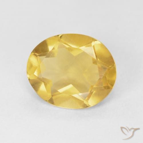 9,17 ctw natürlicher gold-orange Citrin, Oval, VVS-VS