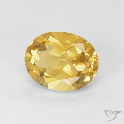 9,17 ctw natürlicher Mittelgold Citrin, Oval, VVS-VS