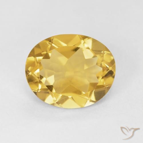 3.97ct Natürlicher gold-orange Citrin, Oval, VVS-VS