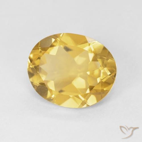 9,17 ctw natürlicher gold-orange Citrin, Oval, VVS-VS