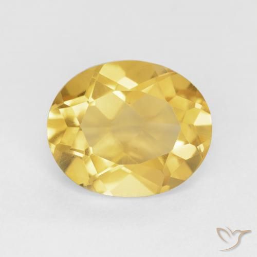 4.39ct Natürlicher Mittelgold Citrin, Oval, VVS-VS