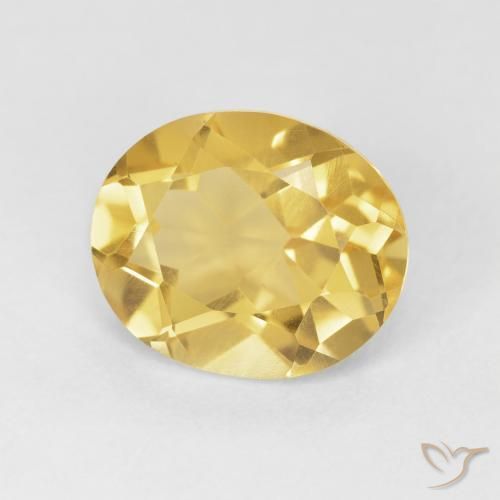 9,17 ctw natürlicher Mittelgold Citrin, Oval, VVS-VS