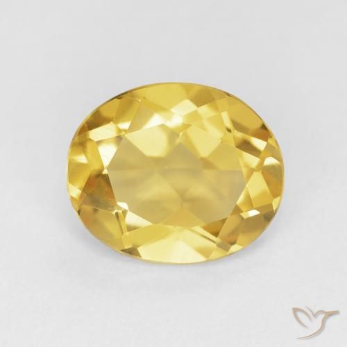 3.94ct Natürlicher Golden Citrin, Oval, VVS