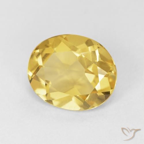 9,17 ctw natürlicher Golden Citrin, Oval, VVS