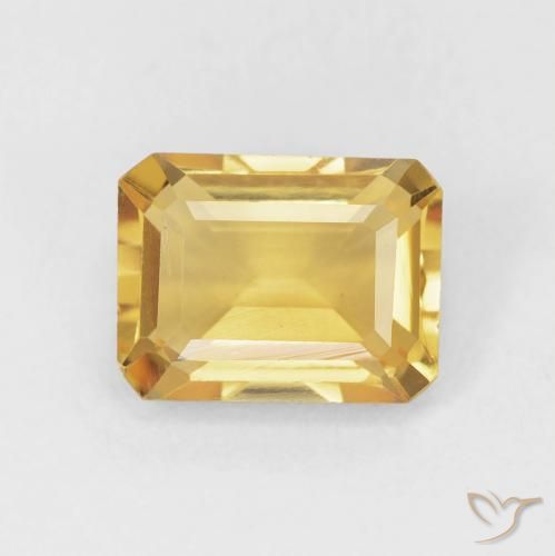 1.68ct Natürlicher Tiefes Gold Citrin, Smaragdschliff, VVS-VS