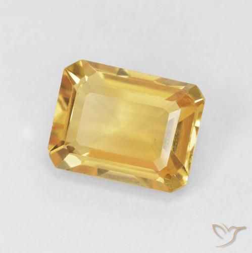 9,17 ctw natürlicher Tiefes Gold Citrin, Oktagonschliff, VVS-VS