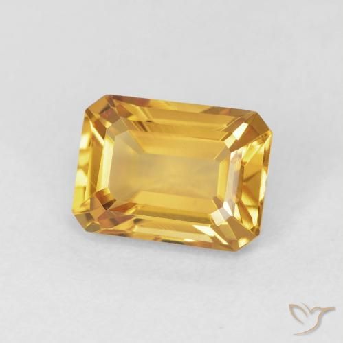 9,17 ctw natürlicher Mittel Orange-Gold Citrin, Oktagonschliff, VVS-VS