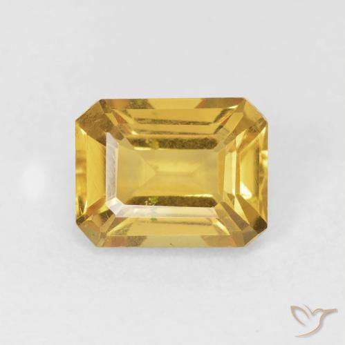 1.63ct Natürlicher Golden Citrin, Smaragdschliff, VVS-VS