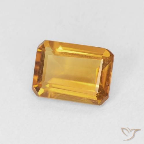 9,17 ctw natürlicher Orange-Gold Citrin, Oktagonschliff, VS