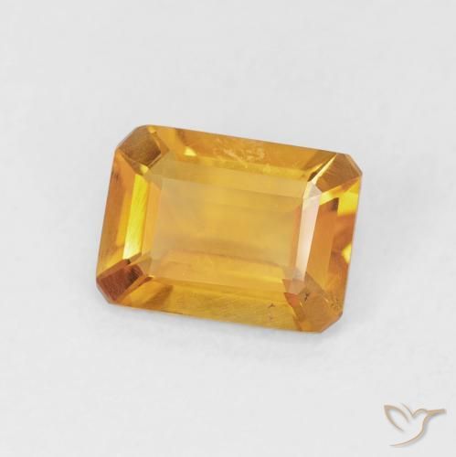 9,17 ctw natürlicher Orange-Gold Citrin, Oktagonschliff, VS