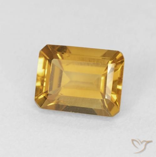 9,17 ctw natürlicher Tiefes Gold Citrin, Oktagonschliff, VS
