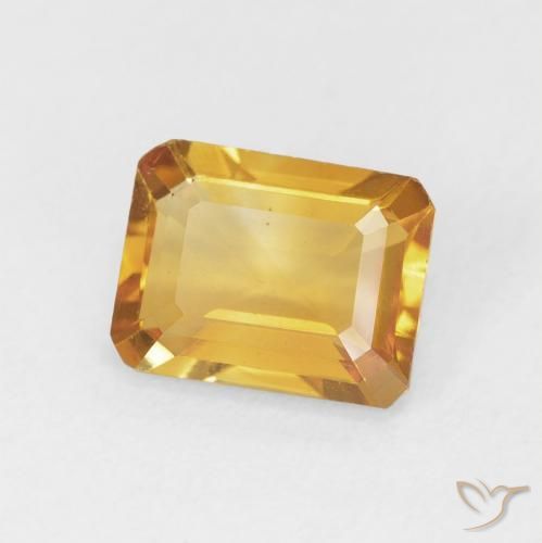 9,17 ctw natürlicher Mittel Orange-Gold Citrin, Oktagonschliff, VVS-VS
