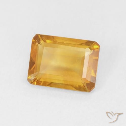 9,17 ctw natürlicher gold-orange Citrin, Oktagonschliff, VS