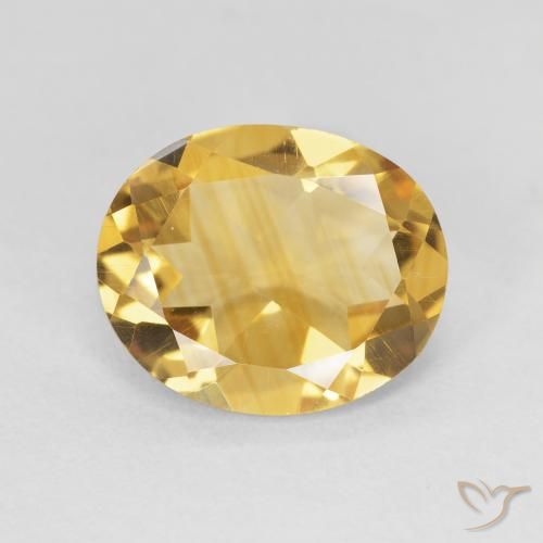 3.89ct Natürlicher Tiefes Gold Citrin, Oval, VVS-VS