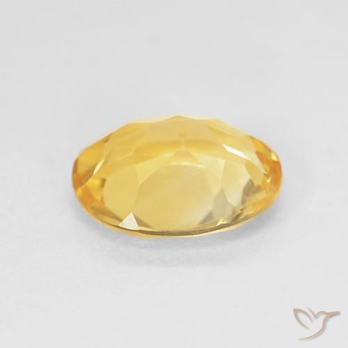 9,17 ctw natürlicher gold-orange Citrin, Oval, VVS-VS