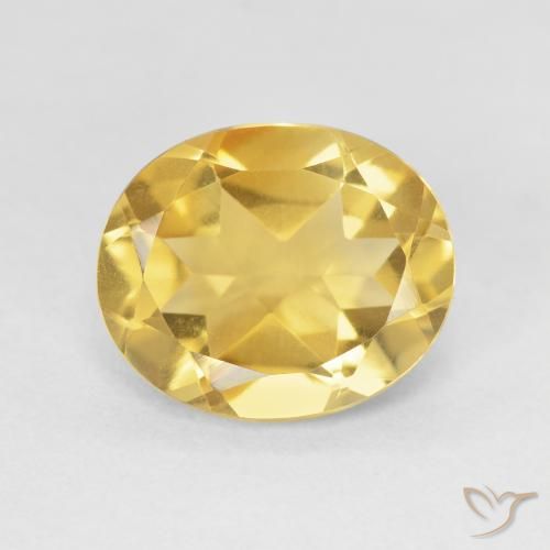 4.13ct Natürlicher Mittelgold Citrin, Oval, VVS-VS