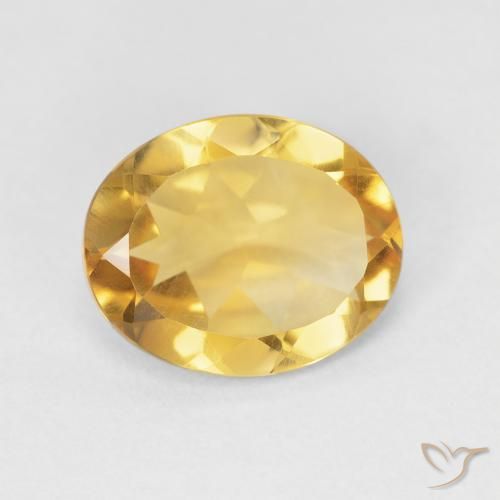 3.47ct Natürlicher Medium Light Orange-Gold Citrin, Oval, VVS-VS