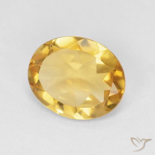 9,17 ctw natürlicher Medium Light Orange-Gold Citrin, Oval, VVS-VS