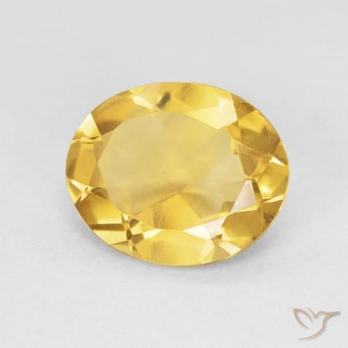 9,17 ctw natürlicher Golden Citrin, Oval, VVS-VS