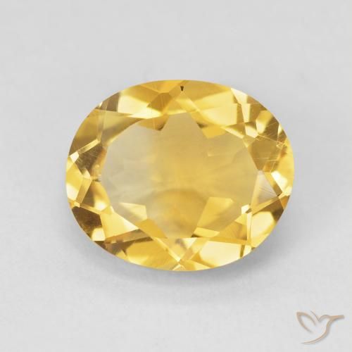4.44ct Natürlicher Golden Citrin, Oval, VVS-VS