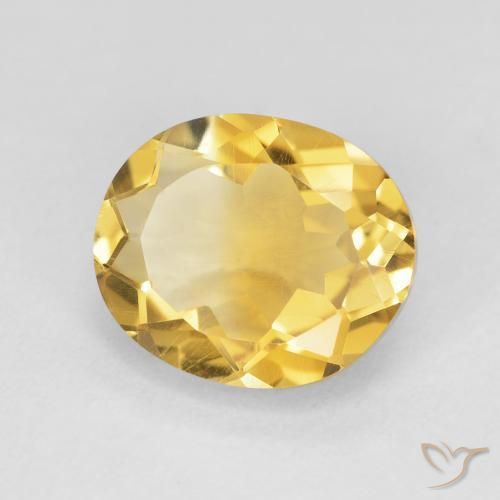 9,17 ctw natürlicher Golden Citrin, Oval, VVS-VS