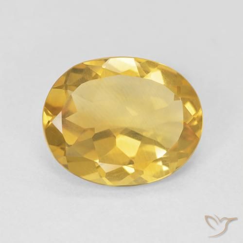 3.34ct Natürlicher gold-orange Citrin, Oval, VVS-VS
