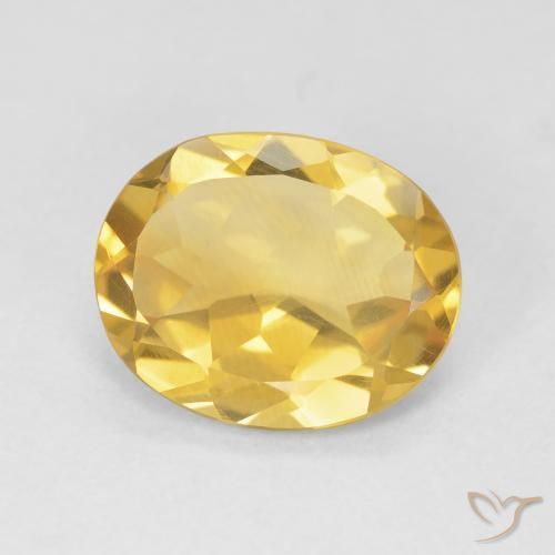 9,17 ctw natürlicher gold-orange Citrin, Oval, VVS-VS