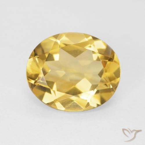 4.23ct Natürlicher Golden Citrin, Oval, VVS-VS