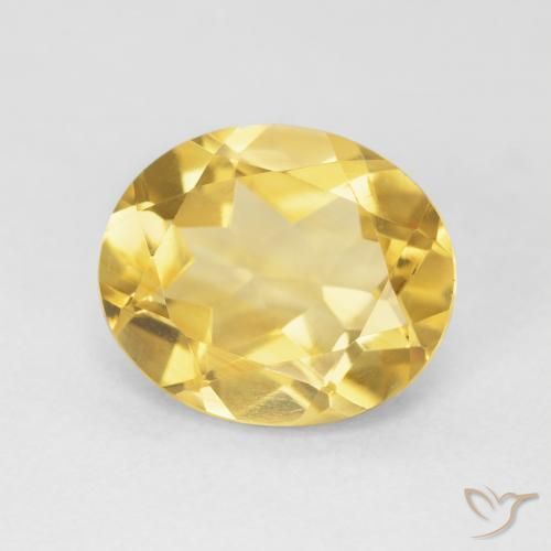 9,17 ctw natürlicher Golden Citrin, Oval, VVS-VS