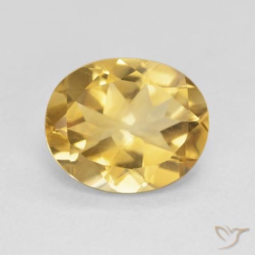 3.95ct Natürlicher Golden Citrin, Oval, VVS-VS