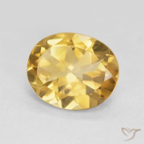 9,17 ctw natürlicher Golden Citrin, Oval, VVS-VS