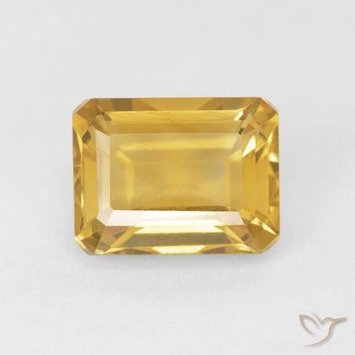 1.75ct Natürlicher Golden Citrin, Smaragdschliff, VVS