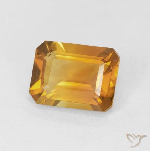 9,17 ctw natürlicher Orange-Gold Citrin, Oktagonschliff, VVS