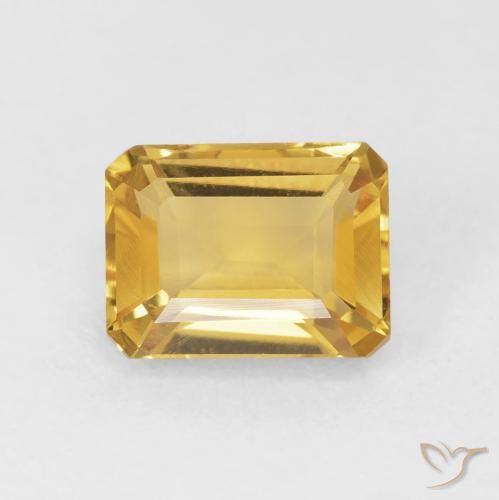 1.78ct Natürlicher Golden Citrin, Smaragdschliff, VVS
