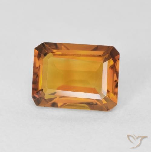 9,17 ctw natürlicher Tiefes Orange-Gold Citrin, Oktagonschliff, VVS