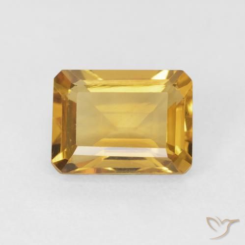 1.62ct Natürlicher Golden Citrin, Smaragdschliff, VVS