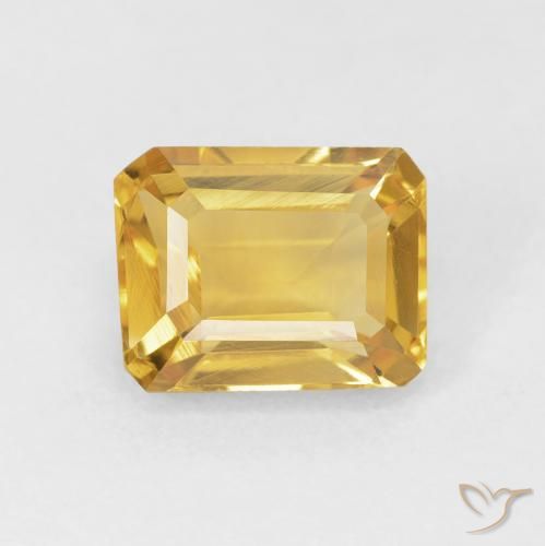 1.80ct Natürlicher Helles Gold Citrin, Smaragdschliff, VVS